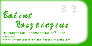 balint noszticzius business card